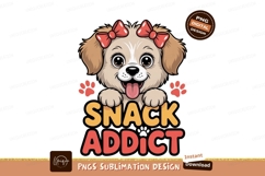Cute puppy with bows and text cartoon Product Image 1