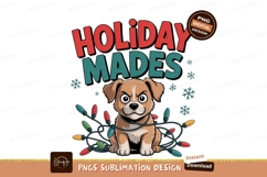 Adorable puppy tangled holiday lights christmas Product Image 1