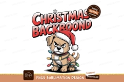 Grumpy dog Christmas lights santa Product Image 1