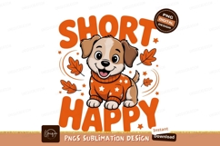 Cute puppy wearing sweater with stars and leaves image Product Image 1
