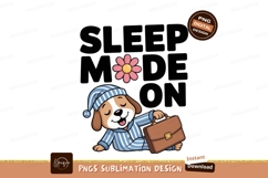 Sleepy dog with briefcase and flower pajamas Product Image 1