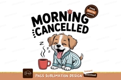 Sleepy puppy pajamas coffee flower image Product Image 1
