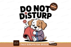 Sleepy puppy in pajamas with blanket image Product Image 1