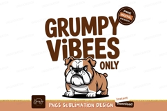 Grumpy bulldog with text animal Product Image 1