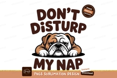 Bulldog resting with text animal Product Image 1