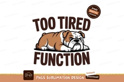 Tired bulldog resting brown white image Product Image 1