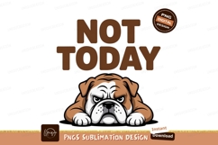 Grumpy bulldog text illustration Product Image 1