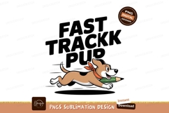 Running dog with pencil bandana cartoon Product Image 1