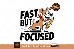 Cartoon dog holding pencil orange yellow Product Image 1