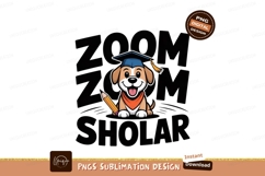 Happy dog graduation scholar with pencil image Product Image 1