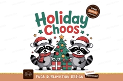 Raccoons festive holiday celebration christmas tree Product Image 1