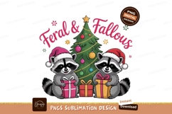 Raccoons christmas gifts festive tree image Product Image 1