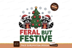 Raccoons festive christmas tree gifts image Product Image 1