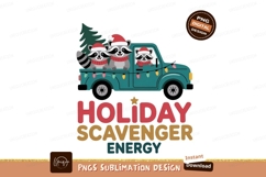 Raccoons festive truck holiday lights Christmas Product Image 1