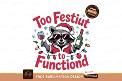 Raccoon festive wine celebration christmas bottle Product Image 1