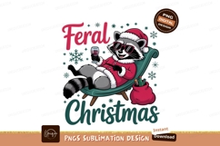 Raccoon wearing santa suit drinking wine christmas Product Image 1