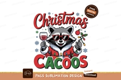 Raccoon festive wine glasses christmas lights image Product Image 1