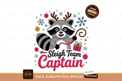 Raccoon reindeer captain festive celebration image Product Image 1