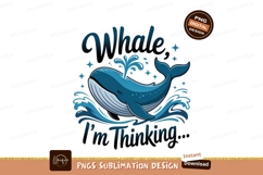 Blue whale spouting water stars image Product Image 1