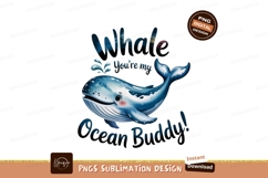 Blue whale smiling ocean friend cute Product Image 1