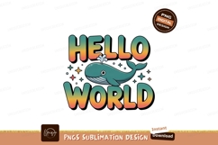 Whale greeting text ocean marine Product Image 1