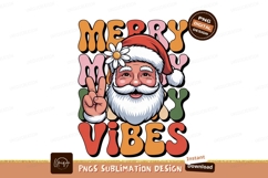 Groovy santa peace sign flower christmas Product Image 1