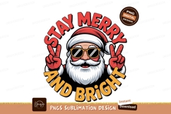 Santa peace sign festive greeting christmas Product Image 1