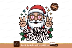 Jolly santa peace sign festive christmas holiday Product Image 1