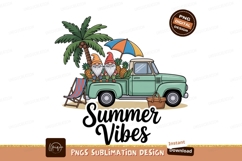 Two gnomes on truck with pineapples and palm umbrella Product Image 1