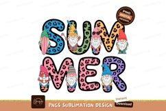 Summer gnomes leopard print letters image Product Image 1