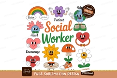 Groovy Social Worker Elements rainbow clouds Product Image 1
