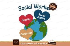 Social worker hearts globe empathy compassion Product Image 1