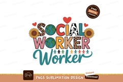 Social worker hearts sunflowers globes image Product Image 1