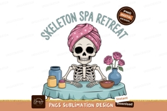 Skeleton spa retreat with pink turban and roses image Product Image 1