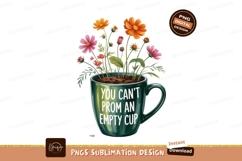 Green mug with colorful flowers pink orange Product Image 1