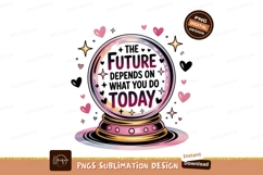 Crystal ball with future today text pink Product Image 1
