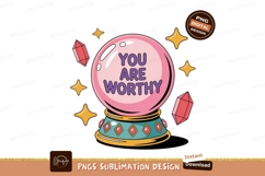 Pink crystal ball affirmation stars purple yellow Product Image 1