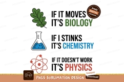 Green leaf blue flask red atom biology chemistry Product Image 1