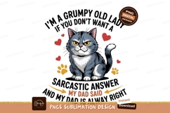 Grumpy cat with hearts and paws orange Product Image 1