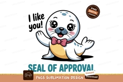 Cute seal wearing bow tie animal Product Image 1