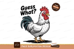 White Rooster With Red Comb tail Product Image 1