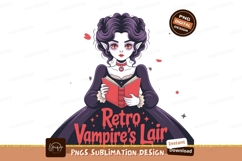 Elegant gothic vampire reading book image Product Image 1