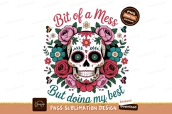 Sugar skull floral arrangement flowers roses Product Image 1