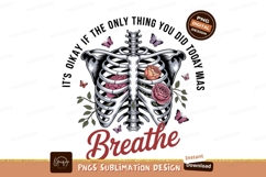 Ribcage flowers butterflies breathe skeleton roses Product Image 1