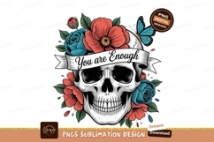Skull flowers butterfly banner text Product Image 1