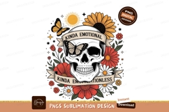 Skull butterflies flowers sun butterfly ribbon Product Image 1