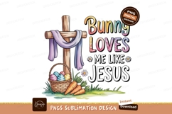 Easter bunny cross basket eggs carrots image Product Image 1