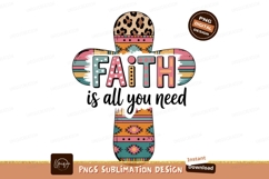 Faith leopard tribal cross pattern Product Image 1