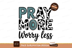 Pray more worry less turquoise image Product Image 1