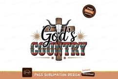Skull cross country design horns western Product Image 1